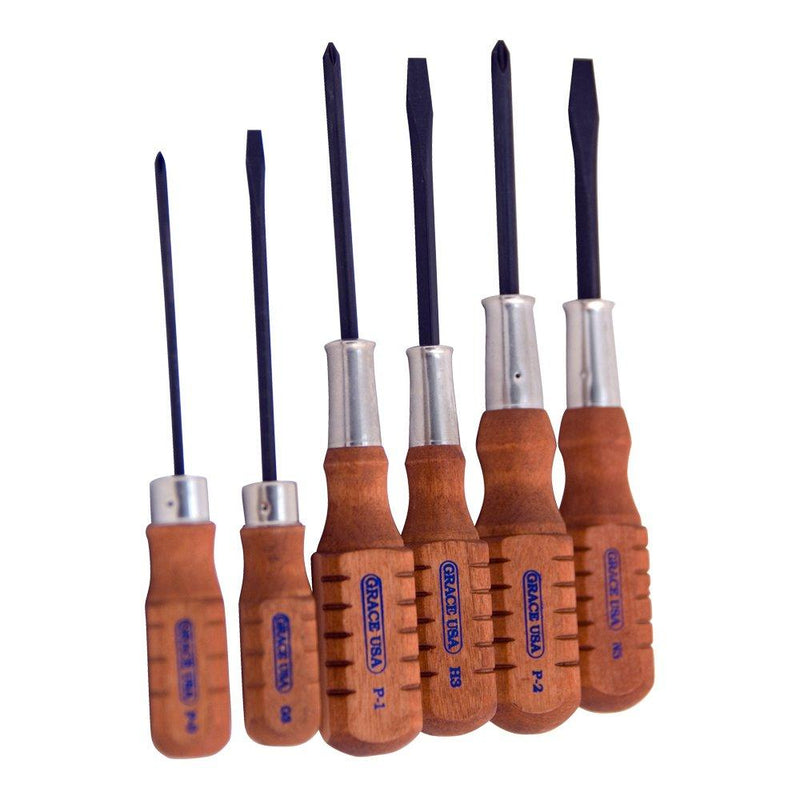  [AUSTRALIA] - Grace USA - Home Care Screwdriver Set - HCS6 - Gunsmithing - Screwdrivers - 6 piece - Home Care Tools & Accessories,Brown/Black