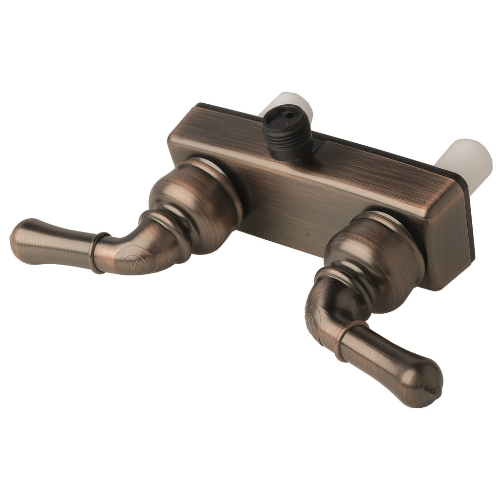  [AUSTRALIA] - Builders Shoppe 3220BZ RV/Motorhome Replacement Non-Metallic Two Handle Shower Faucet Valve Diverter, Brushed Bronze Finish