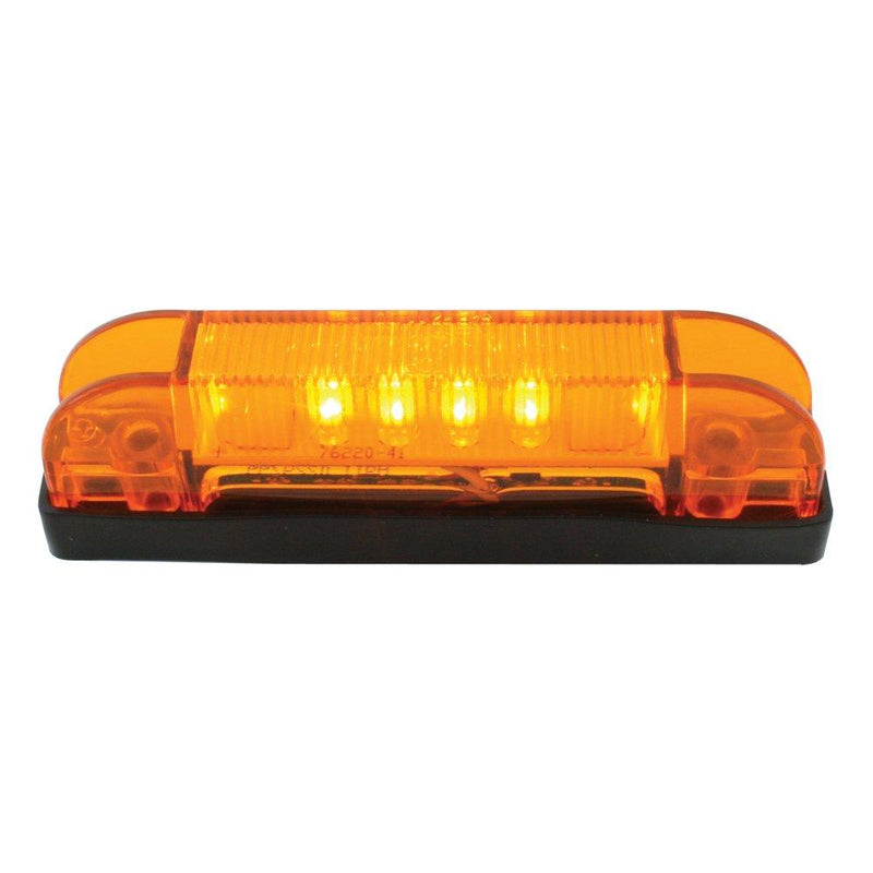  [AUSTRALIA] - Grand General 76220 4" Long Thin Line Wide Angle 6 LED Amber/Amber Marker & Clearance Light