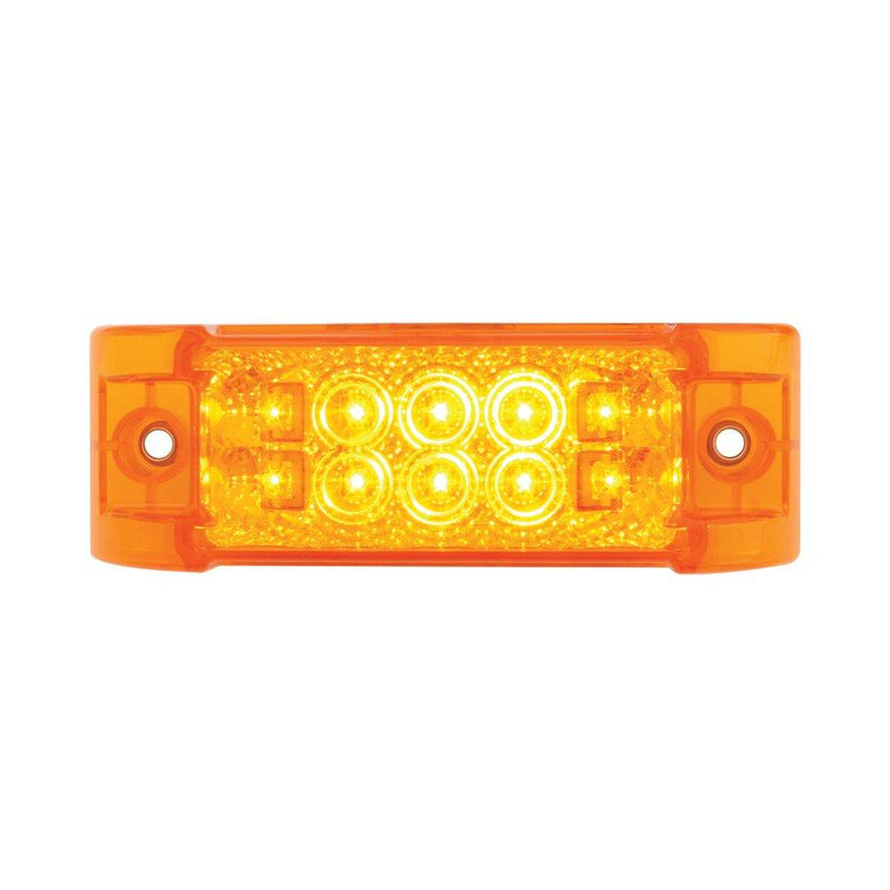  [AUSTRALIA] - Grand General 76210 Amber Rectangular Wide Angle Spyder 10-LED Marker/Clearance/Turn Light with Amber Lens Amber/Amber Light Only