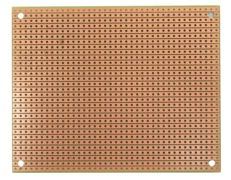 Busboard ST2. Traditional Stripboard Pattern Prototyping Circuit Board, 100 mm W x 80 mm L x 1/16" T - LeoForward Australia