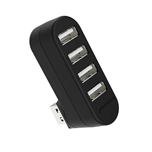  [AUSTRALIA] - Sabrent 4-Port USB 2.0 Hub [90°/180° Degree Rotatable] (HB-UMN4) Black