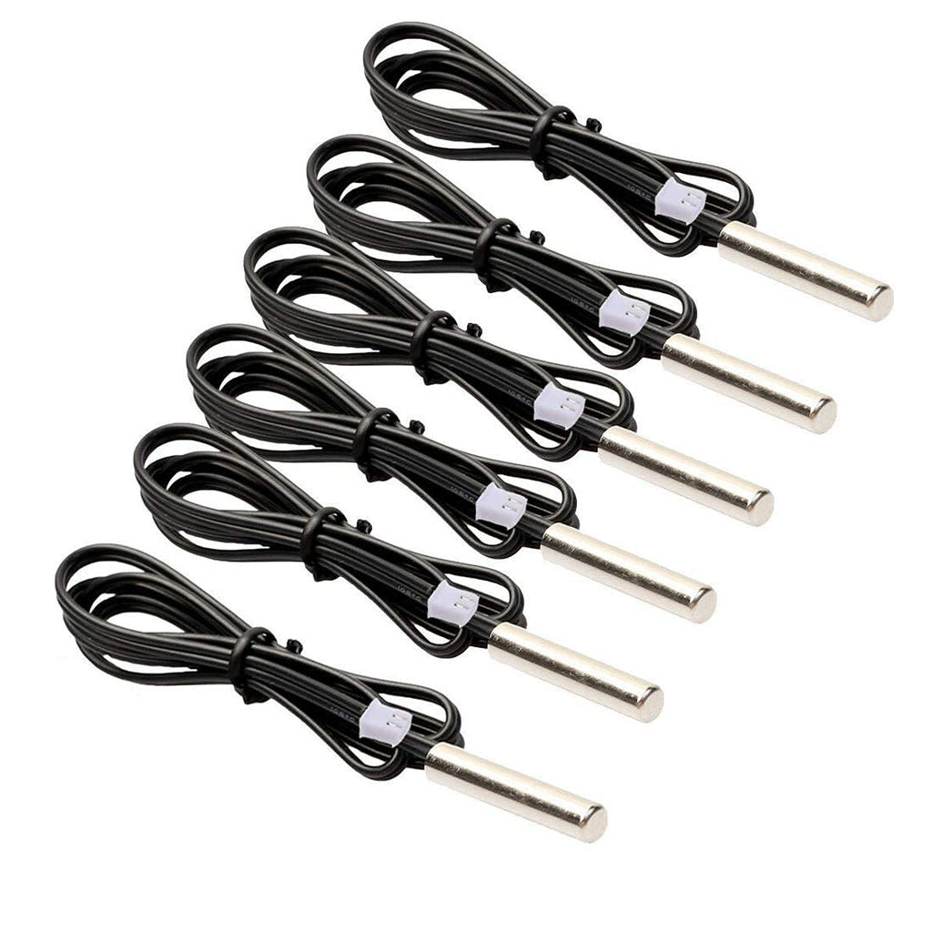 HiLetgo 6pcs NTC Temperature Sensor 5K + 10K 1% NTC B3950 Waterproof Probe Thermistor Accuracy Temperature Sensor Precision Temperature Probe 1M - LeoForward Australia