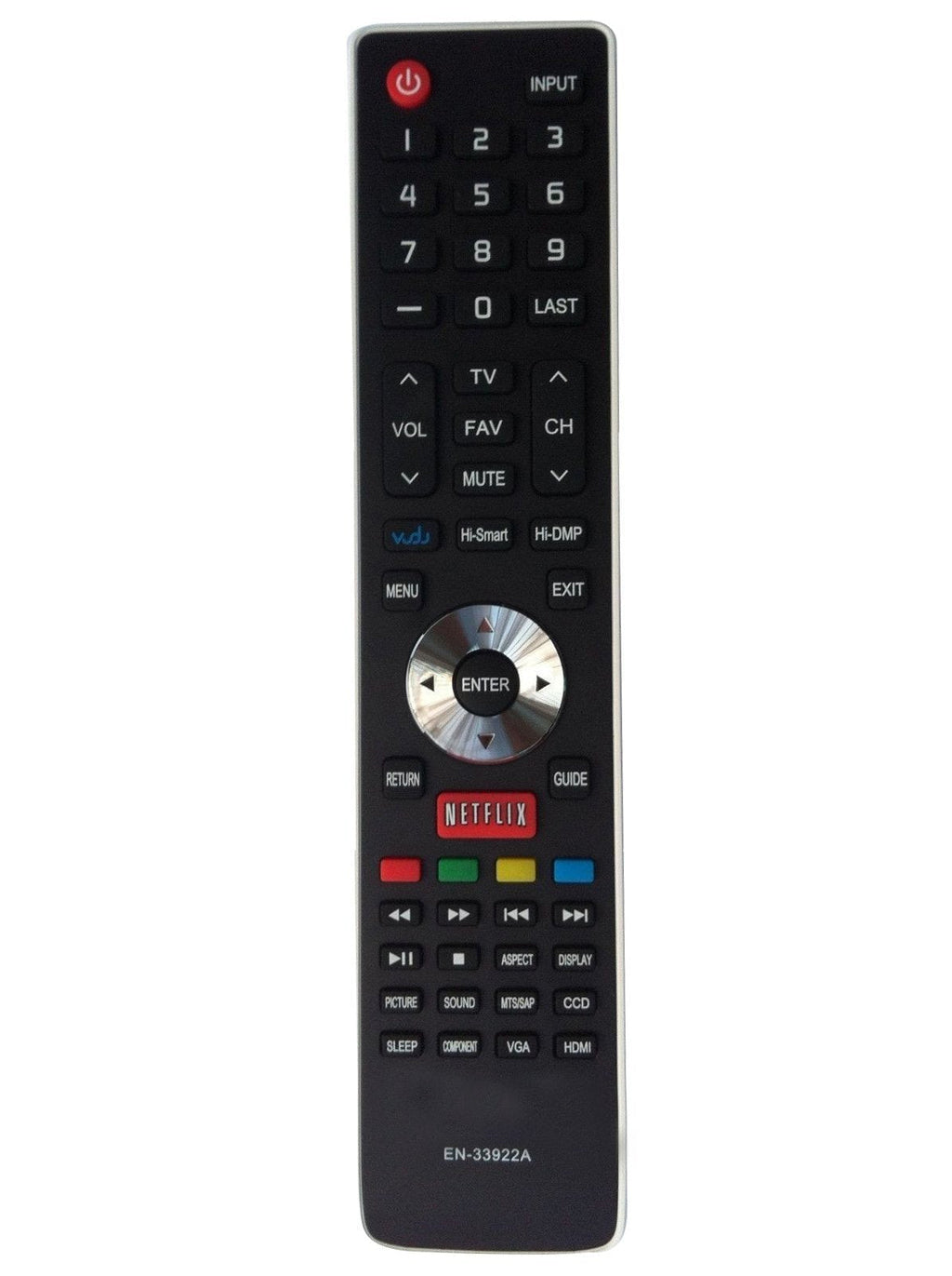 New Smart Internet TV Remote Control EN-33922A for Hisense Smart Internet TV LHD32K366WUS LTDN40K366NWUS LTDN40K366WUS LTDN50K366GWUS LTDN50K610GW LTDN55K610GW - LeoForward Australia