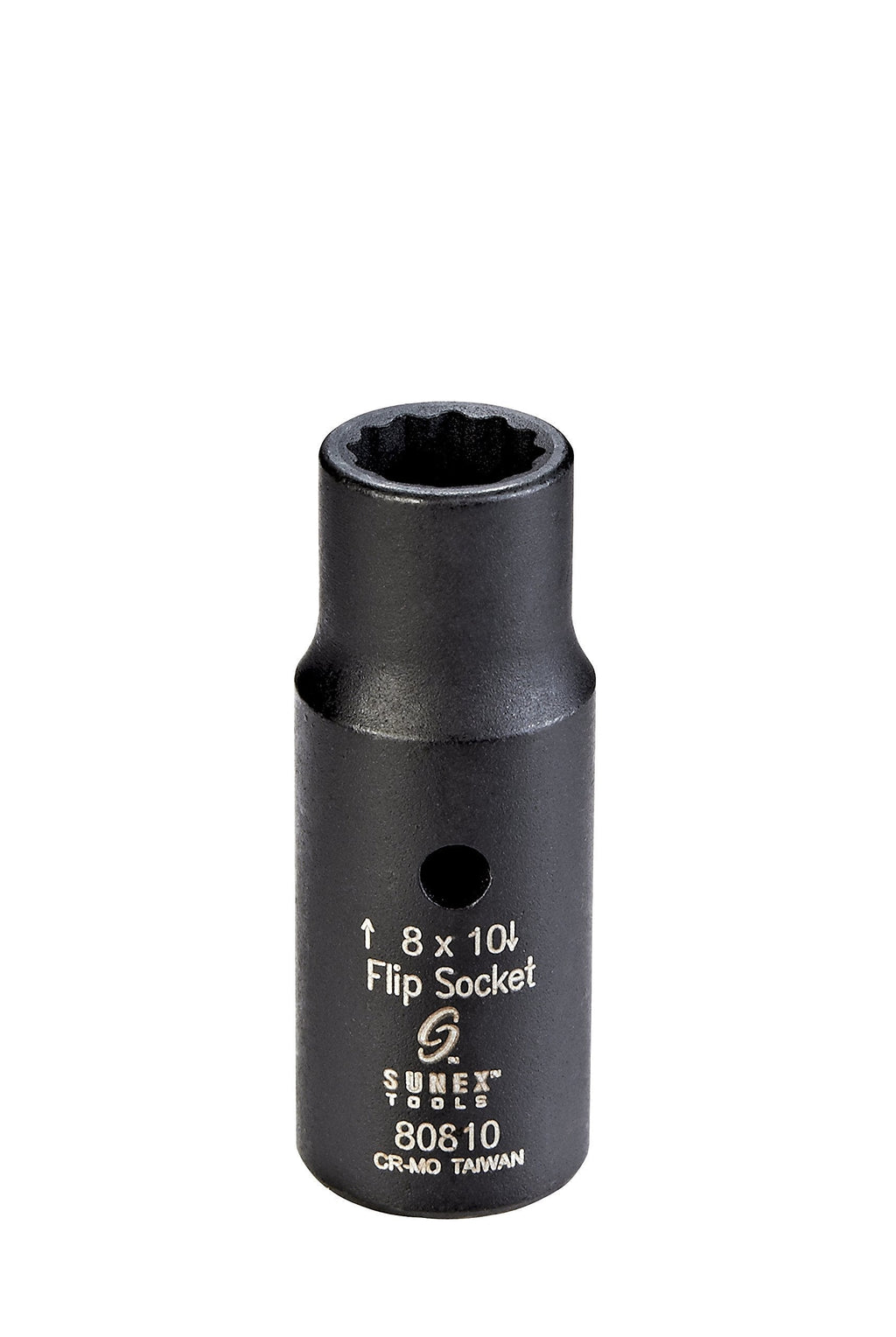  [AUSTRALIA] - Sunex 80810 1/4-Inch Drive Semi-Deep Impact Flip Socket, 8 by 10mm