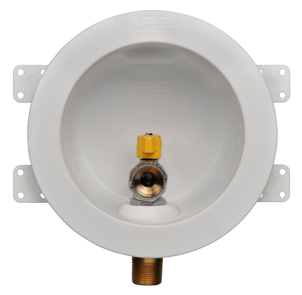  [AUSTRALIA] - Water-Tite 87862 Large Round Gas Outlet Box, White Plastic, Quarter-Turn Ball Valve, 1/2-Inch Female CSST Connection