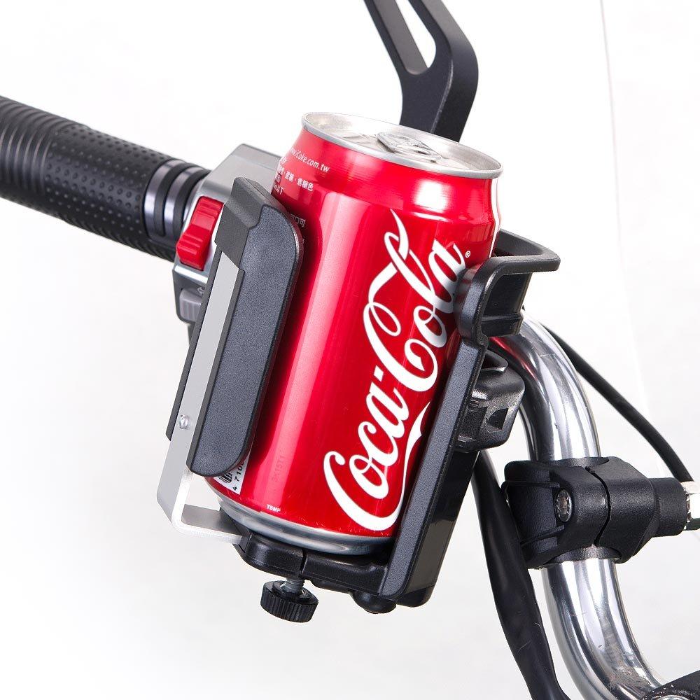  [AUSTRALIA] - KiWAV Magazi Black Drink Beverage Cup Tumbler Holder Compatible with Motorcycle ATV Scooter black-
