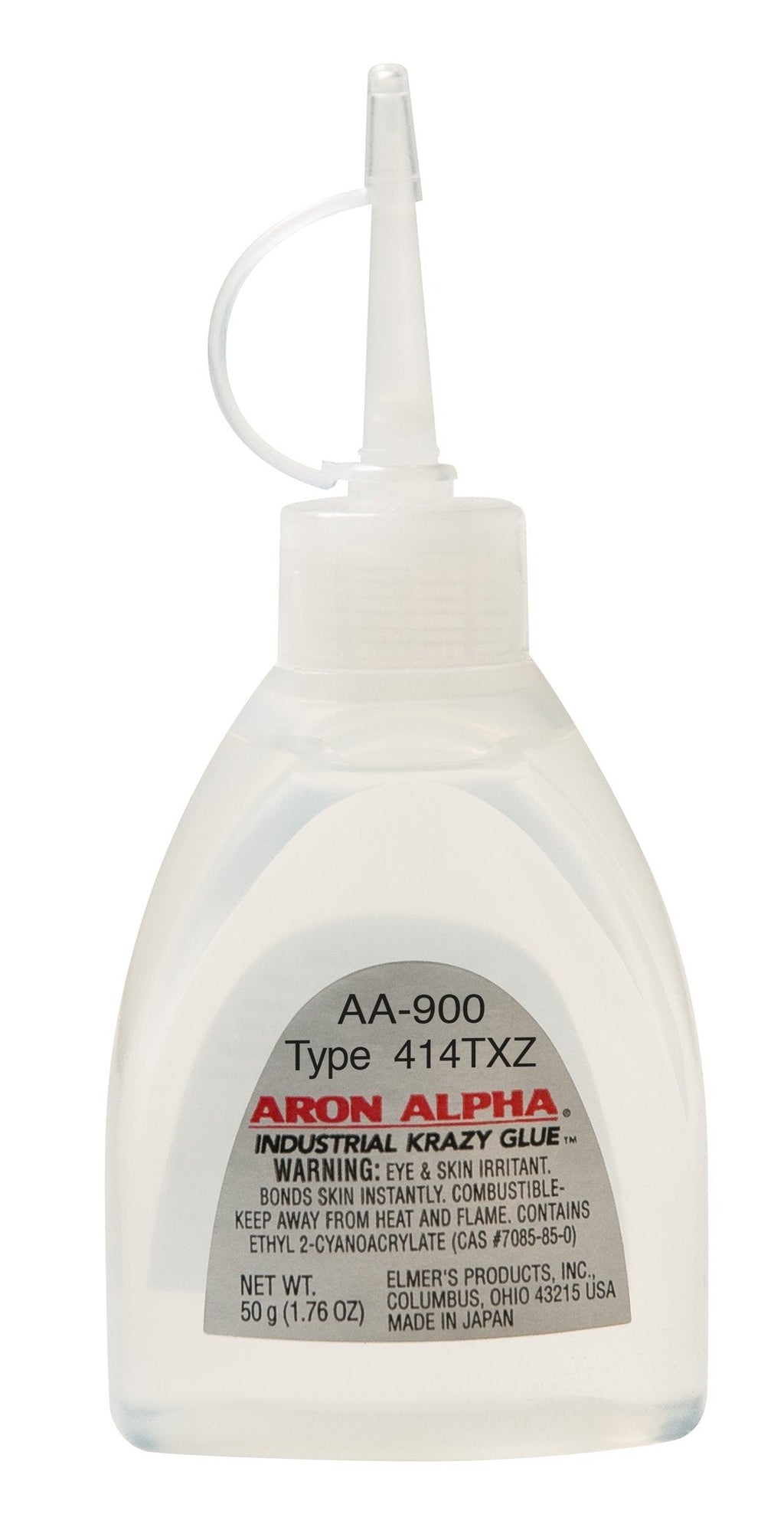 [AUSTRALIA] - Aron Alpha Industrial Krazy Glue-AA900 Aron Alpha 414TXZ (6,000 cps) High Heat (250 F) and Impact Resistant Instant Adhesive 50 g (1.76 oz) Bottle,clear