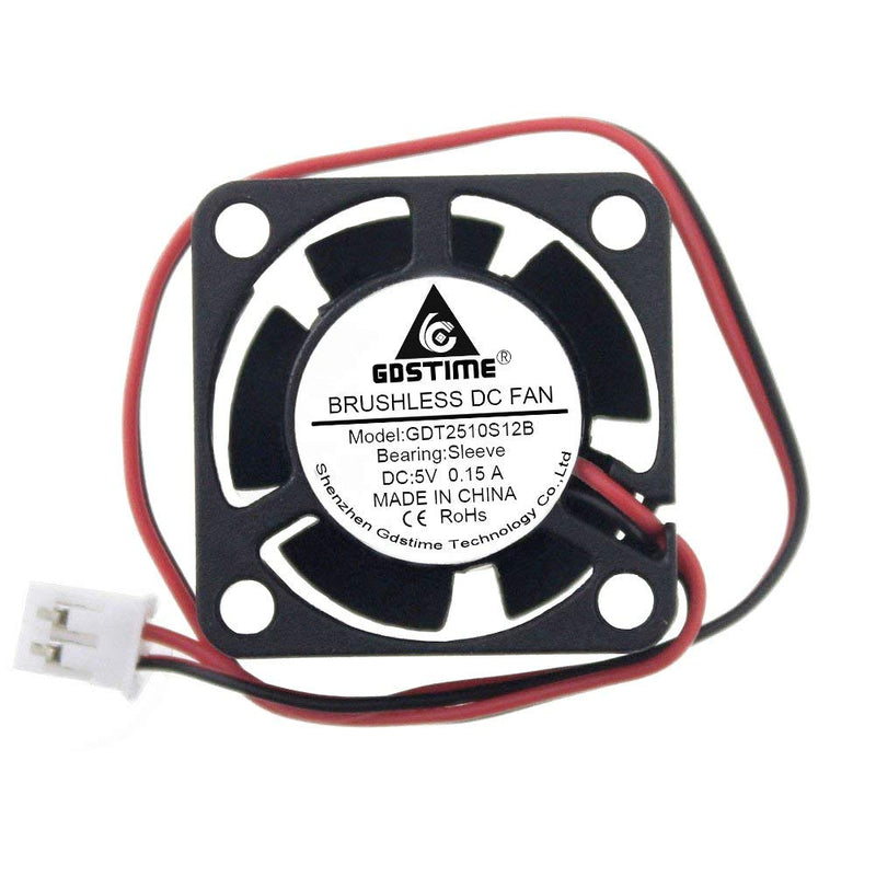  [AUSTRALIA] - GDSTIME 25mm x 25mm x 10mm 5v Small DC Brushless Cooling Fan