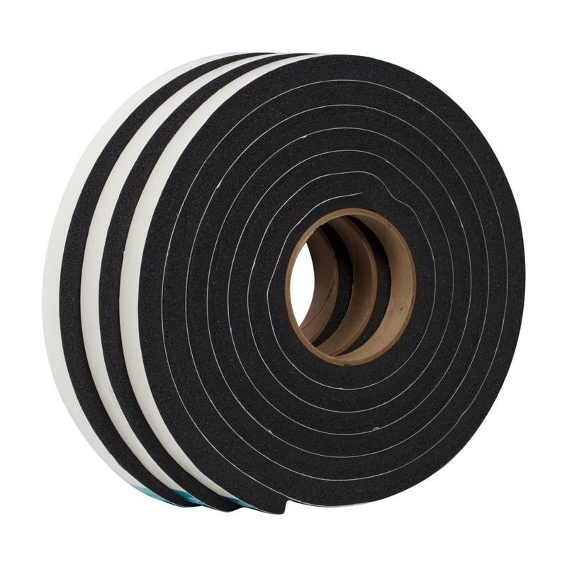  [AUSTRALIA] - Duck Brand Self Adhesive Foam Weatherstrip Seal for Extra Large Gaps, 3/4-Inch x 1/2-Inch x 10-Feet, 3 Rolls, 284424 3 Roll Extra Large Gap