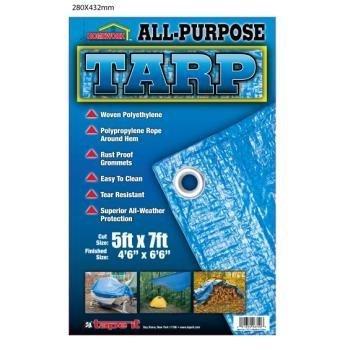  [AUSTRALIA] - All Purpose Polyethylene Blue Tarp 5'x7' (Pack of 3)