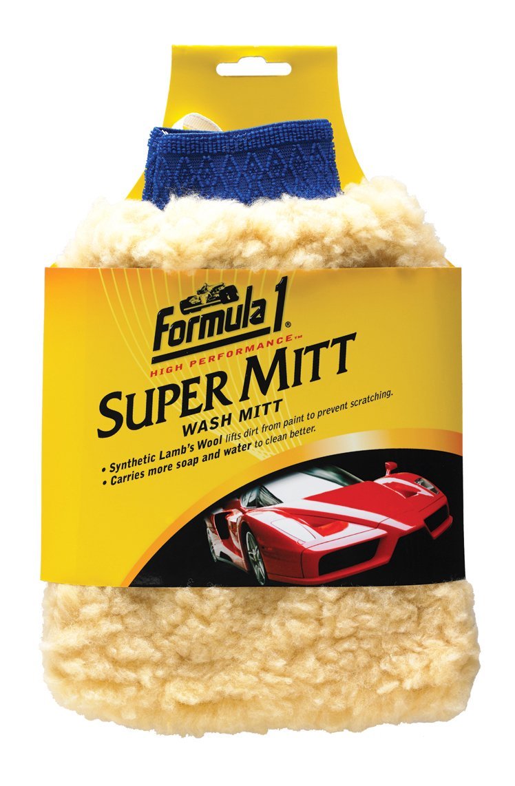  [AUSTRALIA] - Formula 1 Super Mitt - Synthetic Lamb's Wool Car Wash Mitt - For Wet and Dry Applications