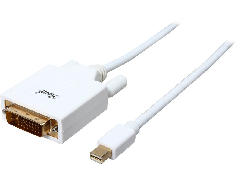 Mini DisplayPort to DVI Cable, White, 3 Feet Mini DP to DVI Cable with Gold Plated Connector, Mini DisplayPort Male (Thunderbolt Supported), DVI Male - LeoForward Australia
