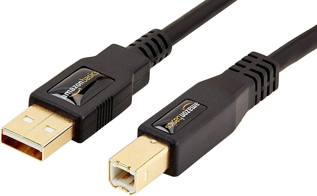  [AUSTRALIA] - Amazon Basics USB 2.0 Printer Cable - A-Male to B-Male Cord - 10 Feet (3 Meters), Black 1-Pack