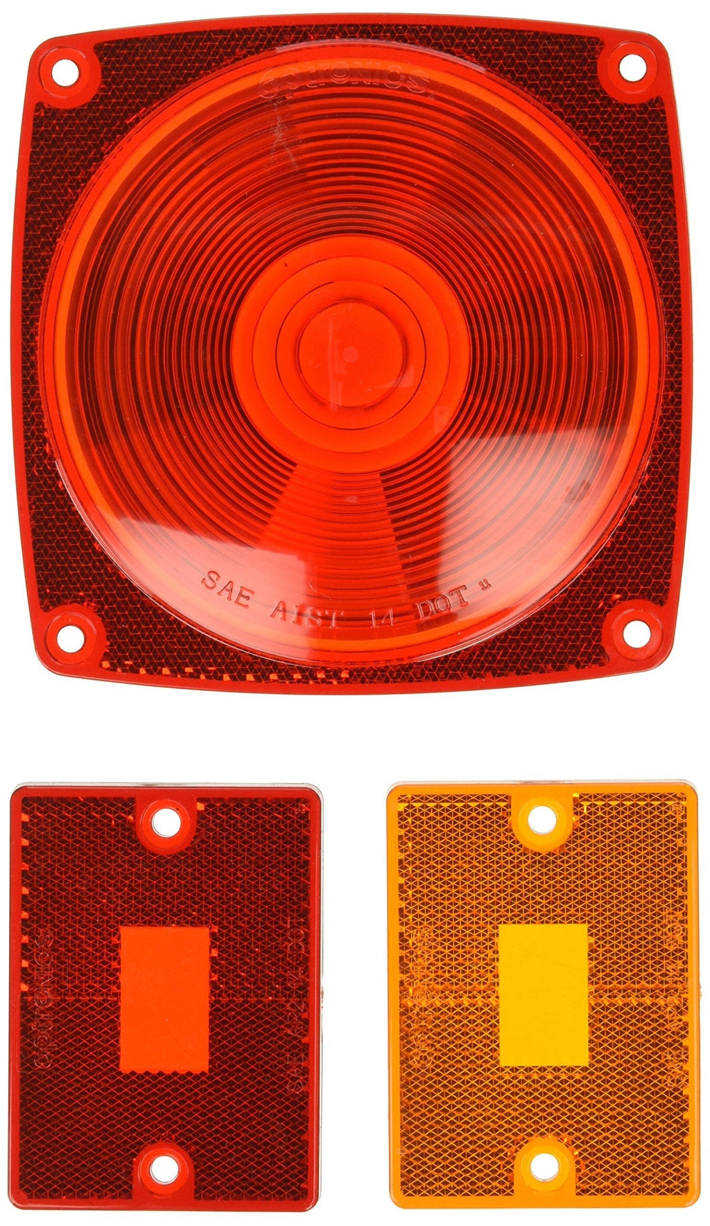  [AUSTRALIA] - Optronics A8RK Tail and Side Marker Light Replacement Lens Set, Red