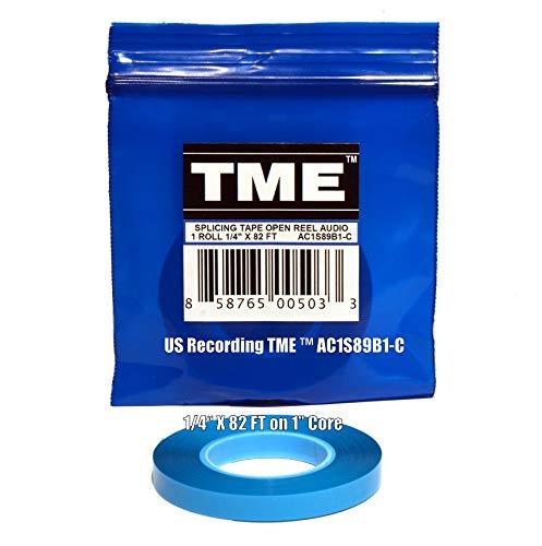 TME Open Reel Audio Splicing Tape Blue Color 1/4 in X 82 Ft in Logo Poly Pack for RMGI Quantegy Maxell AMPEX ATR Media AC1S89B1C - LeoForward Australia