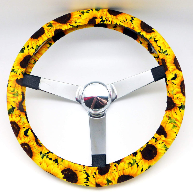  [AUSTRALIA] - Mana Trading Steering Wheel Cover Large Sunflowers Floral Design
