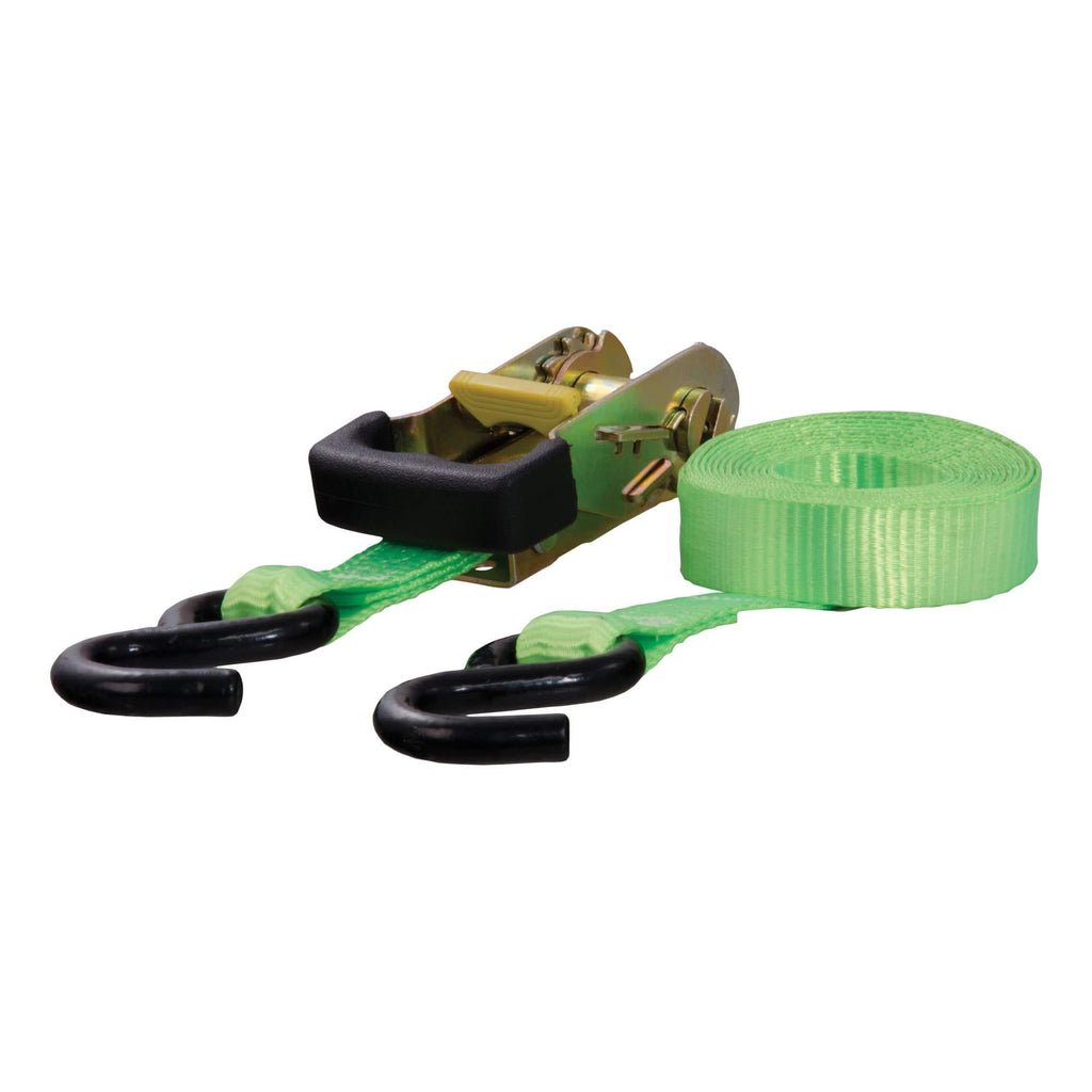  [AUSTRALIA] - CURT 83027 1-Inch x 16-Foot Lime Green Nylon Ratchet Strap, 3,300 lbs. Break Strength