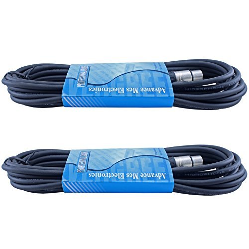 [AUSTRALIA] - 2 Pack 20 Foot Low Z Male to Female 3 Pin XLR Mic Microphone Cable