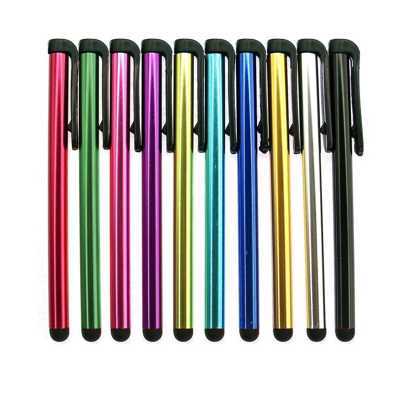 INNOLIFE Metal Stylus Touch Screen Pen Compatible with Apple iPhone 4 4S 5 5S 5C 6 6 Plus iPad Galaxy Tablet Smartphone PDA (10pcs Mixed Colors) 10 Pack - LeoForward Australia