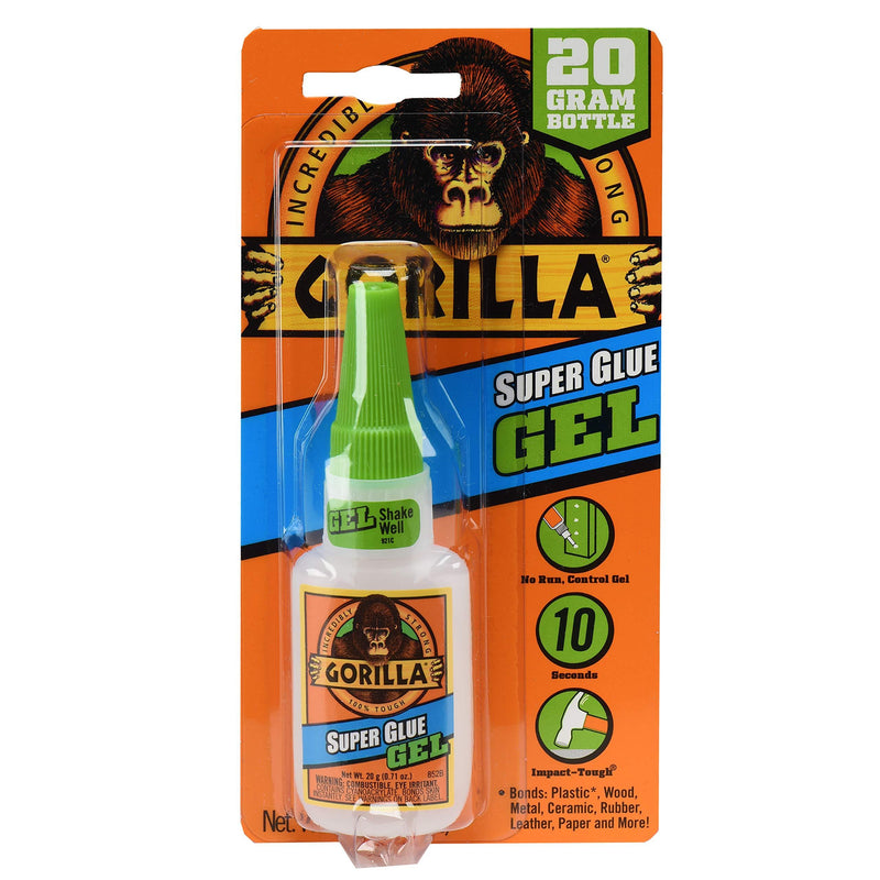 Gorilla Super Glue Gel, 20 Gram, Clear, (Pack of 1) 1 Pack - LeoForward Australia