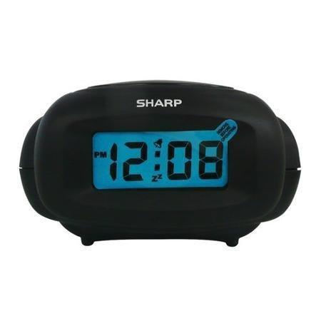 Sharp LCD Digital Alarm Clock, Black - LeoForward Australia