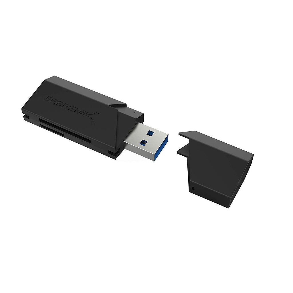  [AUSTRALIA] - Sabrent SuperSpeed 2-Slot USB 3.0 Flash Memory Card Reader for Windows, Mac, Linux, and Certain Android Systems - Supports SD, SDHC, SDXC, MMC/MicroSD, T-Flash [Black] (CR-UMSS) 2-Slot USB A