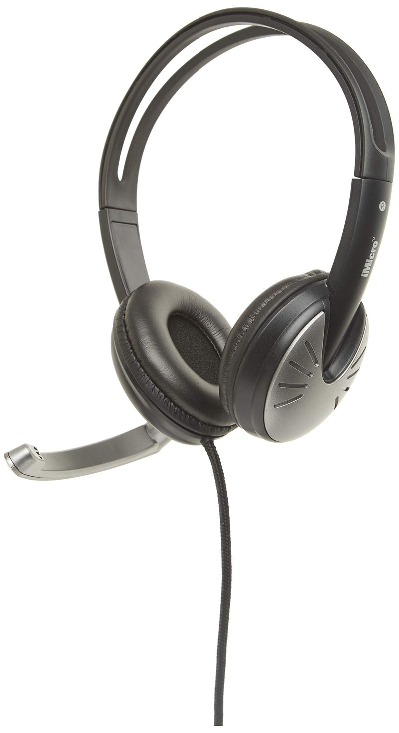  [AUSTRALIA] - iMicro IMME282 USB Dual Headset with Adjustable Microphone Noise Cancelling and Volume Control, Wired Headphone for PC, Laptop and Computer (Pack of 1) SP-IMME282 (Upgrade Version)