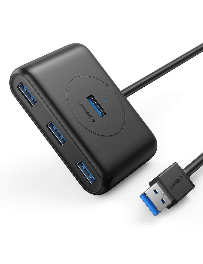  [AUSTRALIA] - UGREEN 4 Port USB Hub 3.0 Data Hub with 3ft Portable Extension Cable High Speed Compatible for MacBook Air Mac Mini iMac Pro Microsoft Surface Ultrabooks Black
