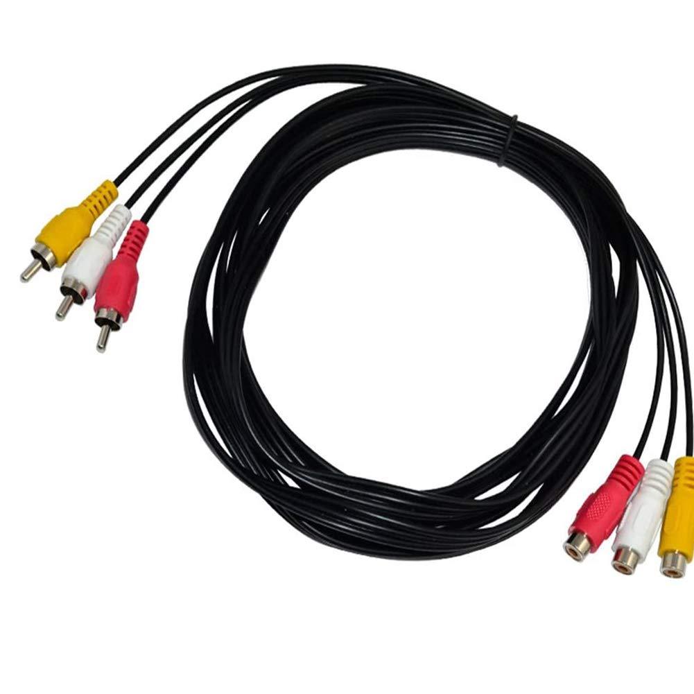 10ft 3RCA male to female Audio Composite extension Video Cable DVD - LeoForward Australia