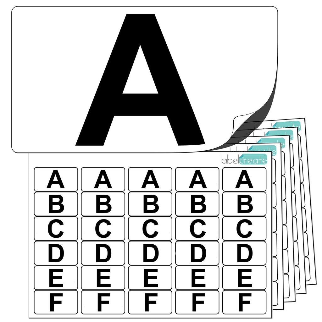 Premium Plastic Alphabet Letter Stickers A to Z (5 of Each Letter) + 25 Blank. Ultra Durable Label Stock. Suitable for Outdoor Use. 100% Waterproof. - LeoForward Australia