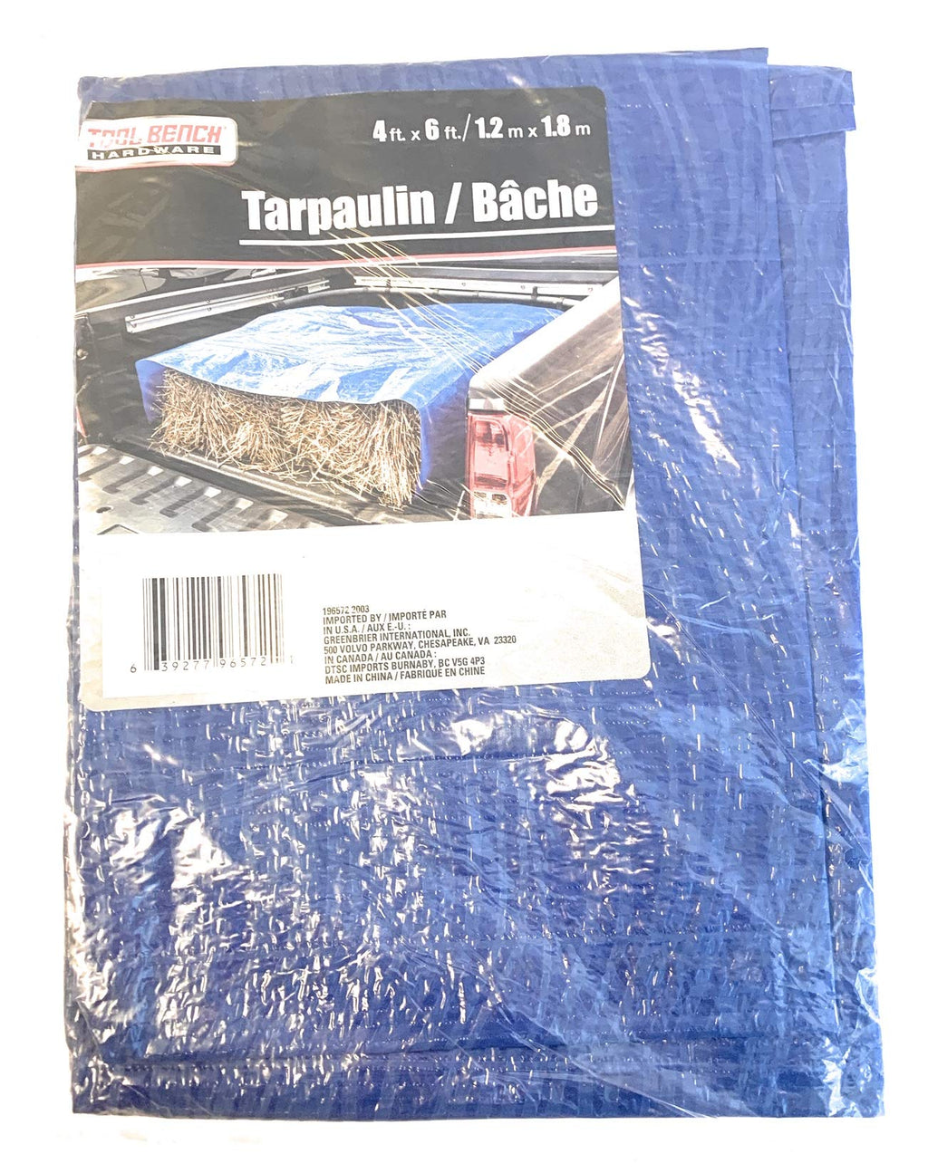  [AUSTRALIA] - Tool Bench Hardware 4' X 6' Blue Tarp Tarpaulin