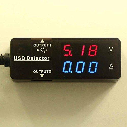 Soondar Power Meter with Two USB Ports for Charging and Data Sync, Dual Bright LED Display for Concurrent Real-time USB Current and Voltage Monitor for iPhone iPad Galaxy Smartphone - LeoForward Australia