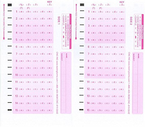  [AUSTRALIA] - TEST-815 Double Sided 815 15 Question Compatible Testing Forms (100 Sheet Pack) 100 Sheet Pack TEST-815