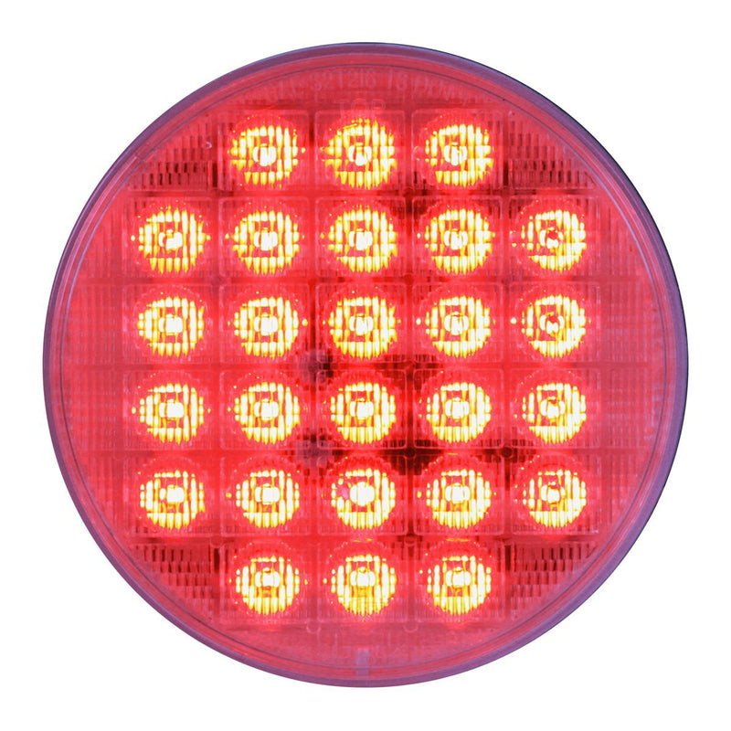  [AUSTRALIA] - Grand General 74893 Red 4" Smart Dynamic LED Sealed Light Red/Clear Sequential