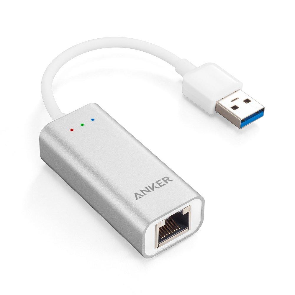 Anker USB 3.0 to Ethernet Adapter, USB 3.0 to Gigabit Ethernet Adapter, Aluminum Portable USB-A Adapter, Compatible with MacBook Pro 2015, MacBook Air 2017, and More - LeoForward Australia
