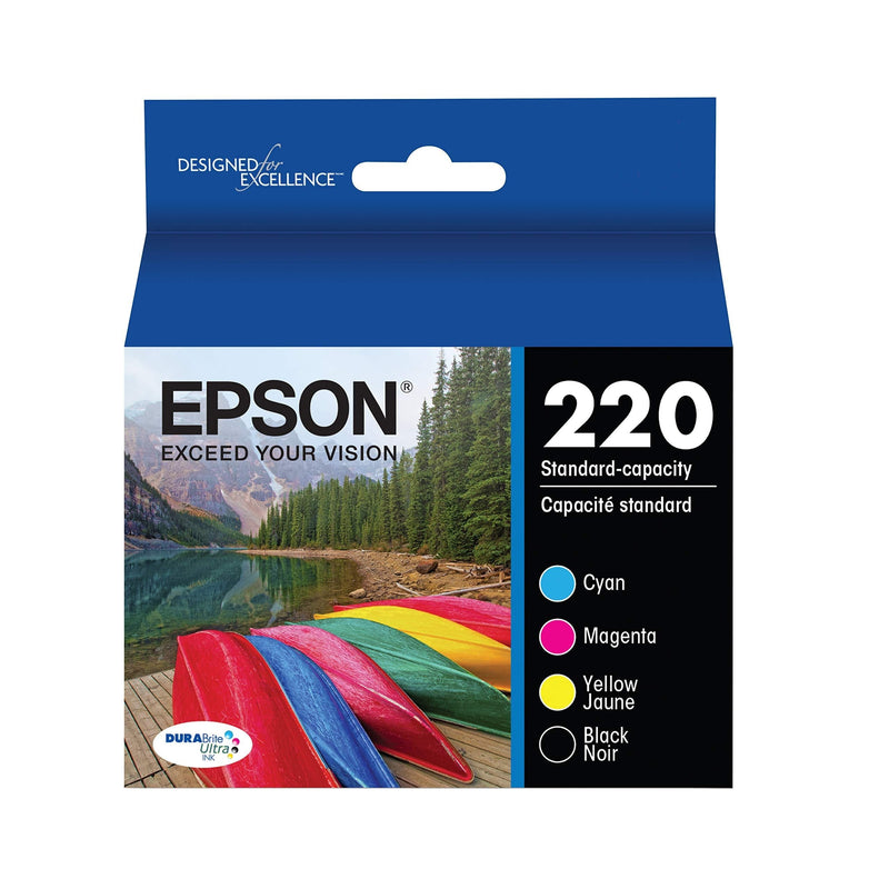  [AUSTRALIA] - Epson T220120-BCS DURABrite Ultra Black & Color Combo Pack Standard Capacity -Cartridge -Ink (WF-2760, WF-2750, WF-2660, WF-2650, WF-2630, XP-424, XP-420, XP-320),Black and Color Combo Pack Ink Black and Color Combo Pack Standard Packaging