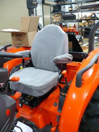  [AUSTRALIA] - Durafit Seat Covers, KU06 V7 Seat Covers for Tractor L3240, L3940, L4240, L5040, L5240, L5740 in Gray Velour