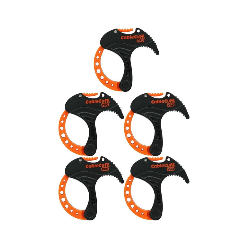  [AUSTRALIA] - Cable Cuff PRO (5 Pack: 5x Small 1 Inch Diameter) Adjustable, Reusable, Cable Tie Replacements for Extension Cords or Electronics Pack 1