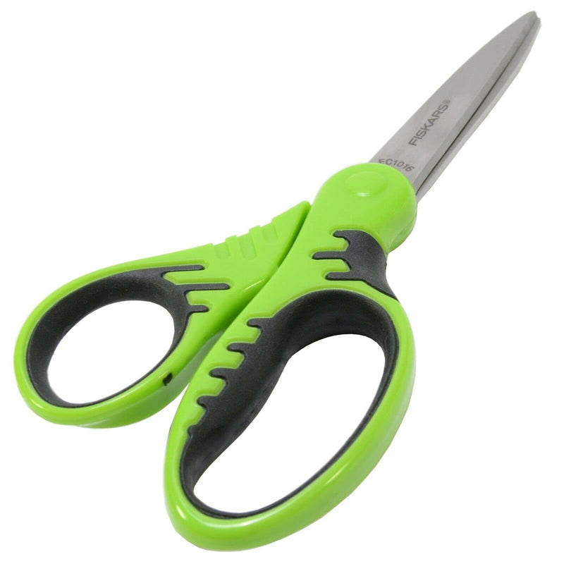  [AUSTRALIA] - Fiskars Student Scissor - 2.80" Cutting Length - 7" Overall Length - Pointed - Left/Right - Stainless Steel, Titanium, Plastic - Turquoise, Red, Lime, Blue, Pink, Purple