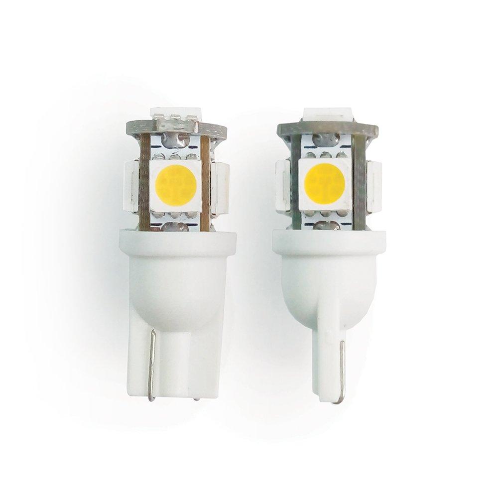  [AUSTRALIA] - Two (2) Eco-LED Warn White LED 921 Bulb, with 5 SMD 5050 & Miniature Wedge T10 Connector (921-WW5M2)