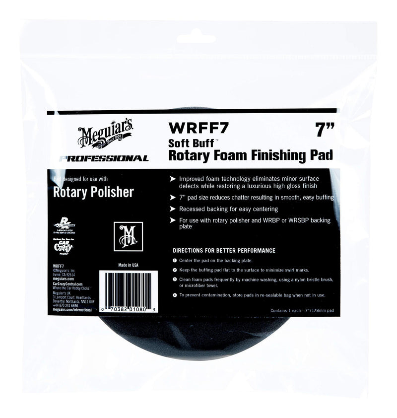  [AUSTRALIA] - MEGUIAR'S WRFF7 Soft Buff 7" Rotary Foam Finishing Pad, 1 Pack