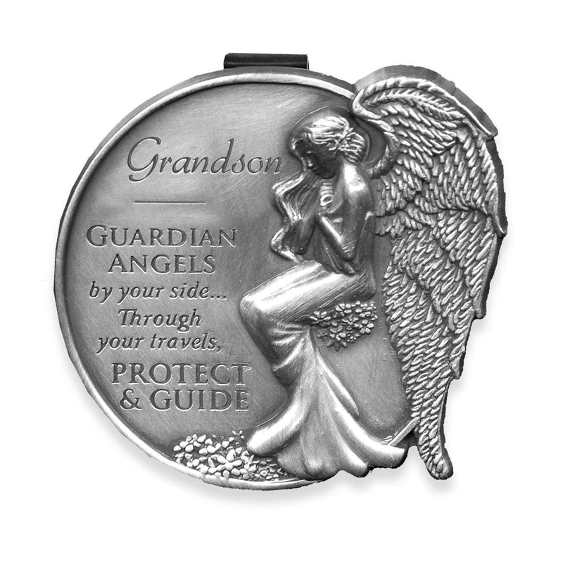  [AUSTRALIA] - AngelStar 15687 Grandson Guardian Angel Visor Clip Accent, 2-1/2-Inch