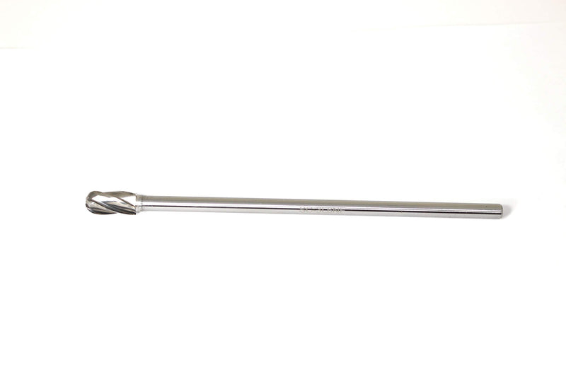 TEMO SC-3L6 NF Aluminum Cut Carbide Burr File, 3/8 Inch (9.5 mm) Head Cylinder Ball, 1/4 Inch (6.35 mm) Diameter 6 Inch (152 mm) Long Shank 6" SC-3L6 - LeoForward Australia