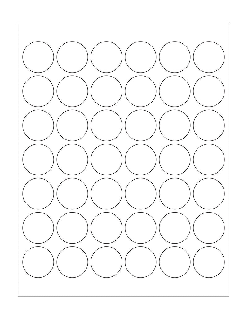 ChromaLabel 1-1/4 Inch Round Printable Labels for Laser and Inkjet Printers, 1050 Pack, 42 Stickers per Sheet, White - LeoForward Australia