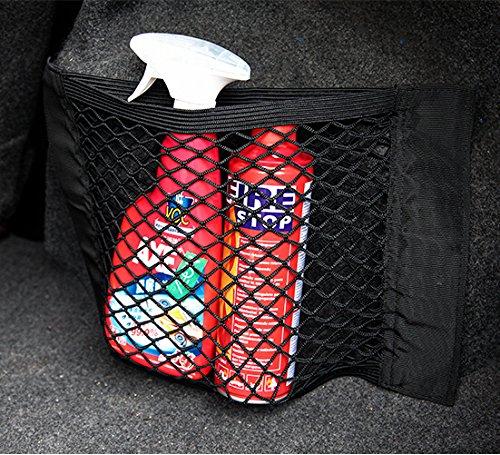  [AUSTRALIA] - 9 MOON Car Boot Cargo Net Magic Sticker Luggage Mesh Oganizer Bag Black Storage Net for Bottles, Groceries, Storage Add On Organizers for Car/Truck/Trunk Pack of 1