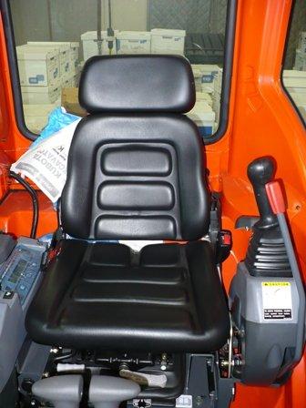  [AUSTRALIA] - Durafit Seat Covers, Gray Kubota Seat Covers for Excavators U15,U17,U25U,U35S,KX71,KX91,KX121, in Gray Velour