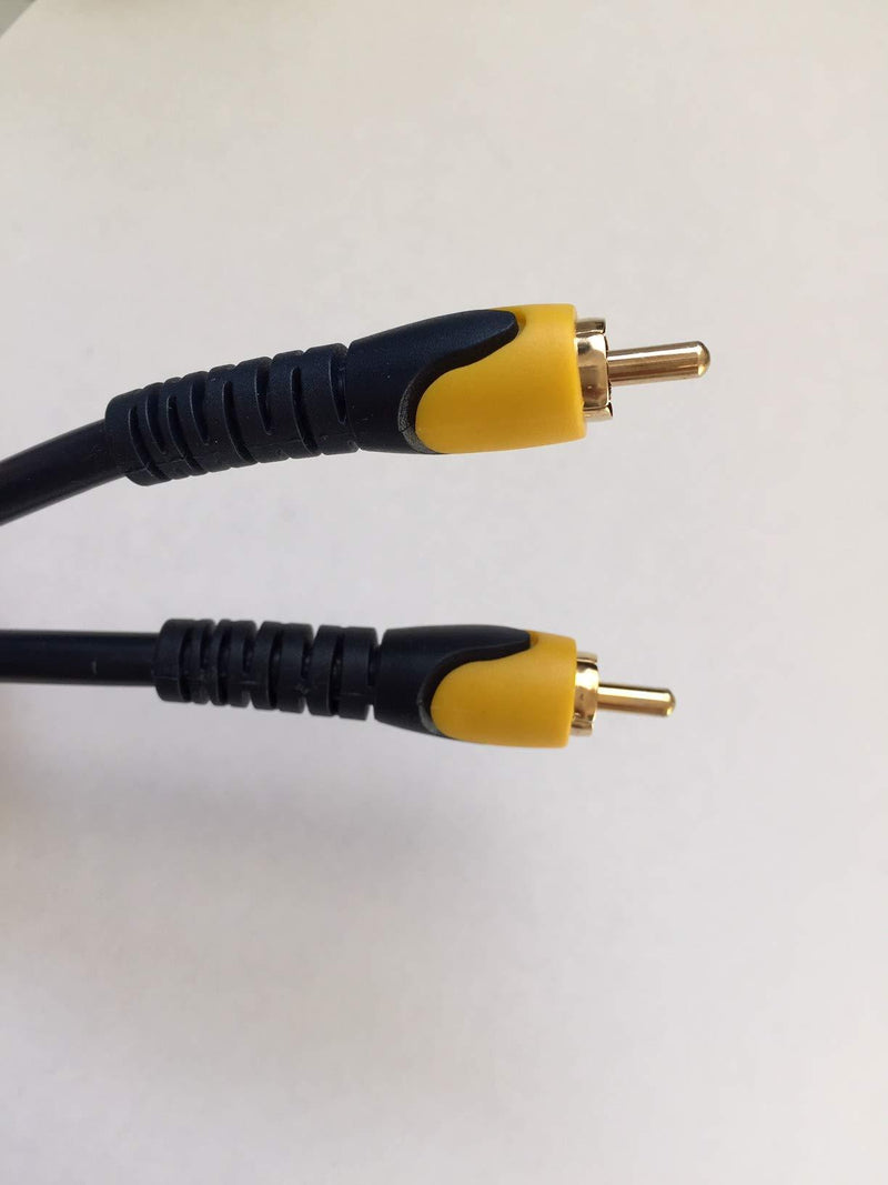 QualConnect Composite Video Cable, RCA Male, Gold-Plated Connectors, 6 ft - LeoForward Australia