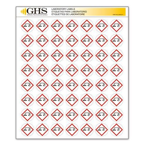 GHS - GHS1211 /HazCom 2012: Hazard Class Pictogram Label, Corrosive, 1" each (Pack of 1120) - LeoForward Australia