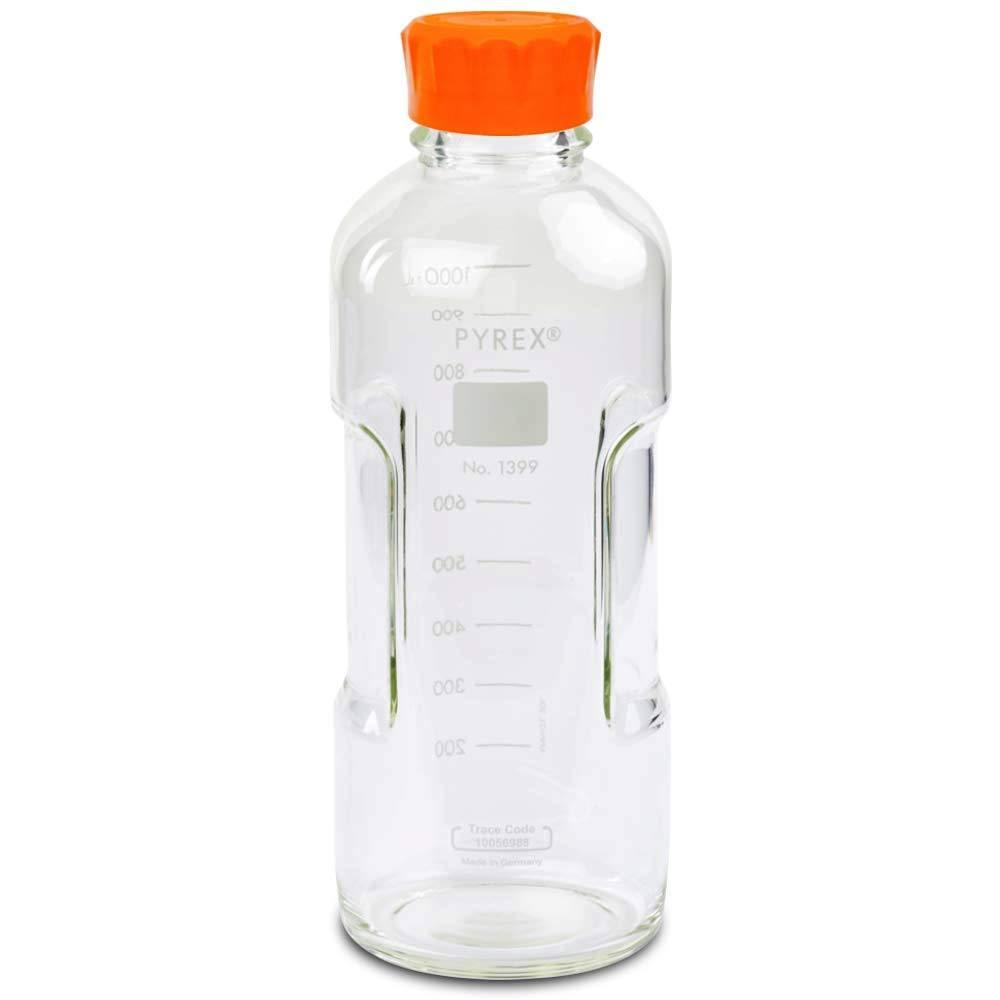 Pyrex 1399-1000CNEa-M Slim line Media Bottle Easy Pour Corning 1000ML, Glass SINGLE - LeoForward Australia